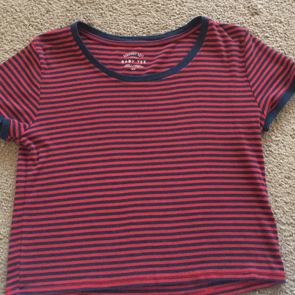 Aeropostale Red And Blue Baby Tee